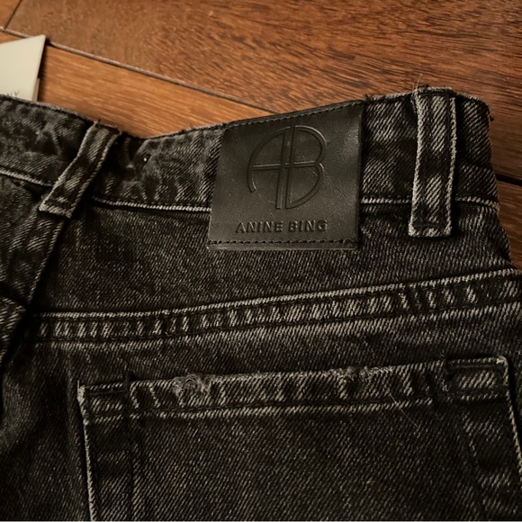 NWT Anine Bing Charcoal Stonewash Denim Jeans (size 23) Cotton - Picture 6 of 8